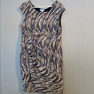 Brown Black Dressbarn Size 20 Midi Dress